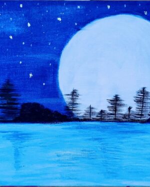 Moon Painting Acrylic Aesthetic
