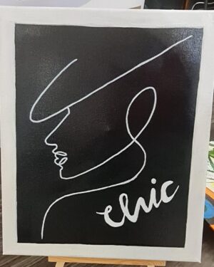 "Chic" – Minimalist Line Art on Canvas