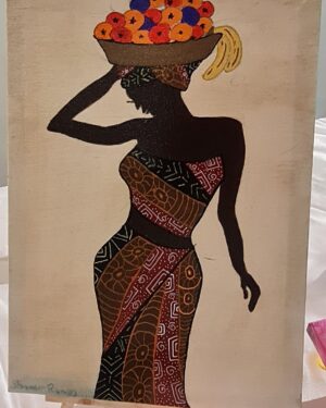 Fruit Basket Lady – Cultural Silhouette Painting