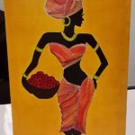 Elegant African Lady – Silhouette Canvas Art