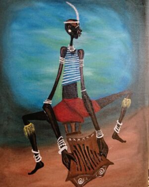 Vibrant Afrocentric Art – Traditional Instrument Artwork