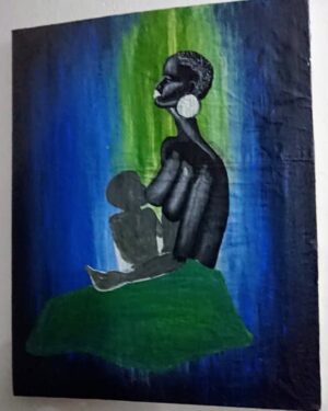Mother’s Love – Hand-Painted African Canvas Art