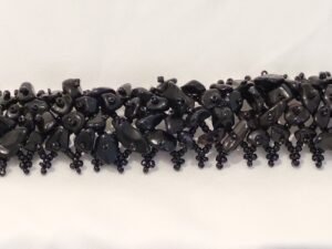 Stone chip bracelet, beaded design.