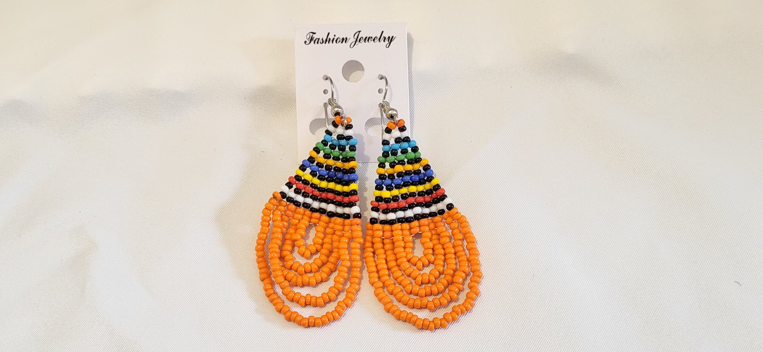 Handmade Maasai Beaded Tassel Earrings – Multicolour Beauty