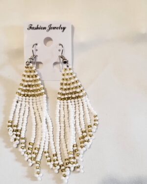 Handmade Maasai Beaded Tassel Earrings – Multicolour Beauty