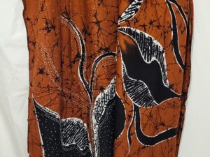 Vintage Mudcloth Grand Boubou Poncho with Gye Nyame Adinkra Symbol