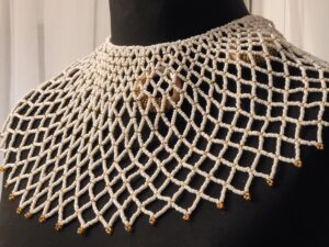 Handcrafted African Beaded Net Collar Necklace